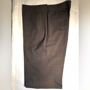 Elie Tahari Brown Glen Plaid Wool Trousers 12